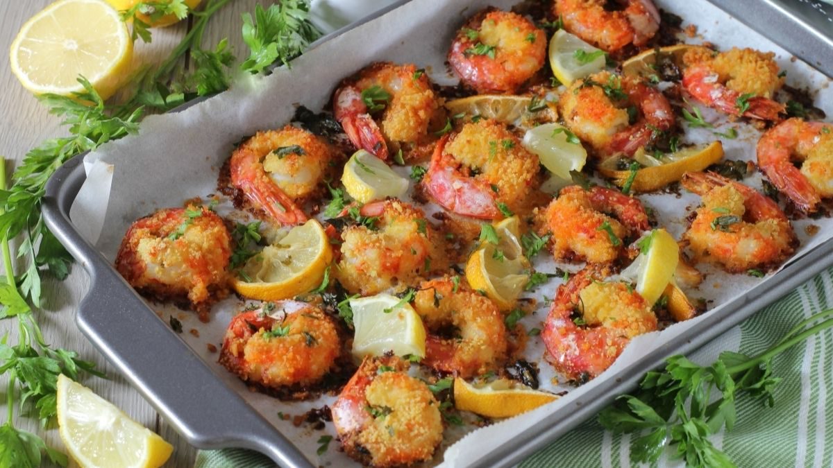 Crevettes gratinées au four au citron recette deuxième plat savoureux