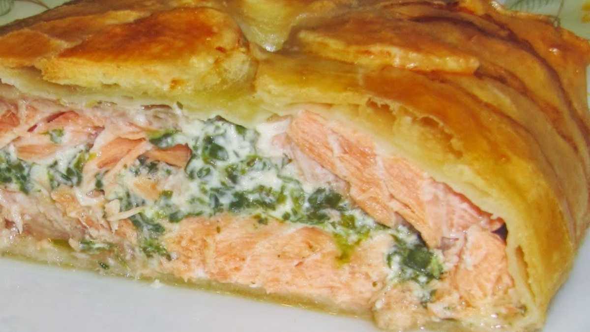 Pâte feuilletée au saumon et poireaux un régal !