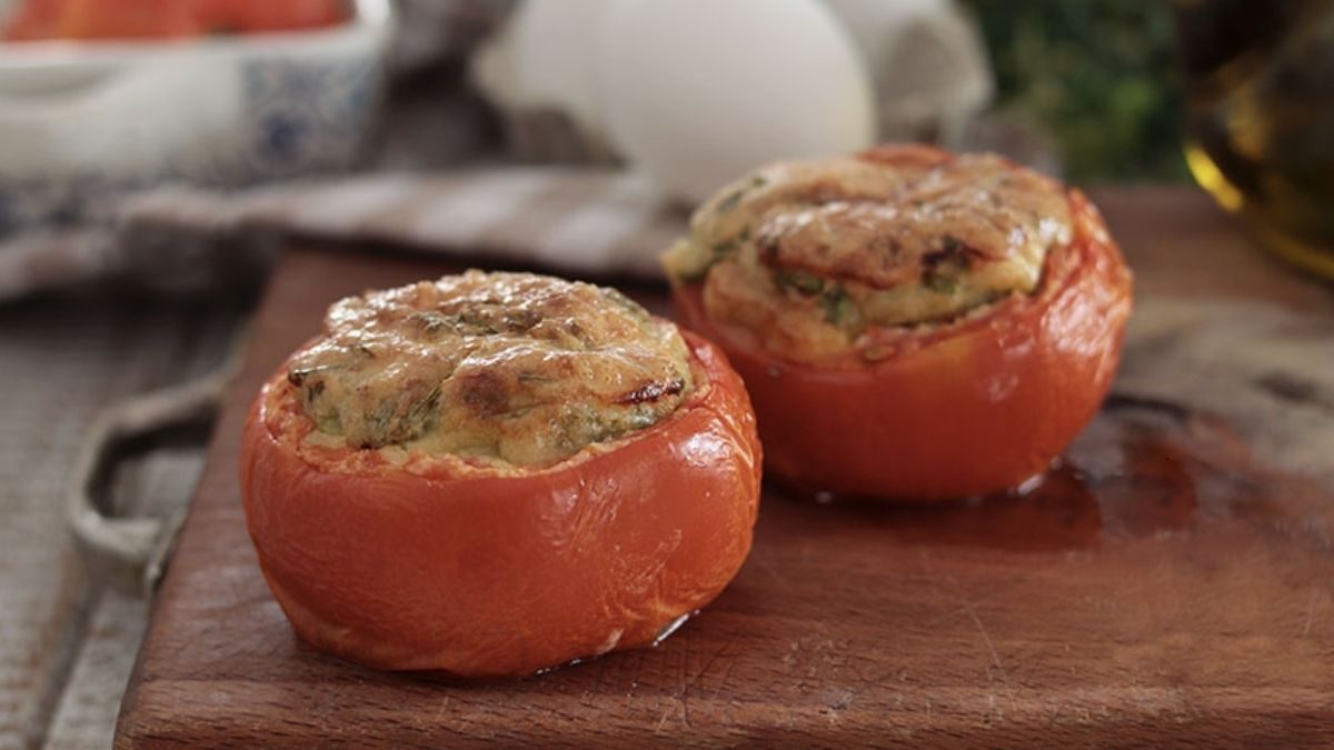 Tomates farcies en omelette entrée ou plat principal