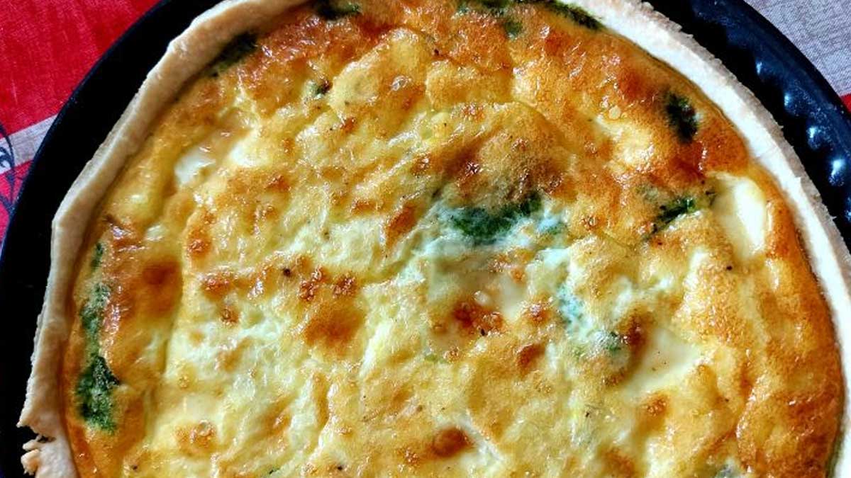 Exaltante quiche aux blettes et au fromage stracchino, à en couper le