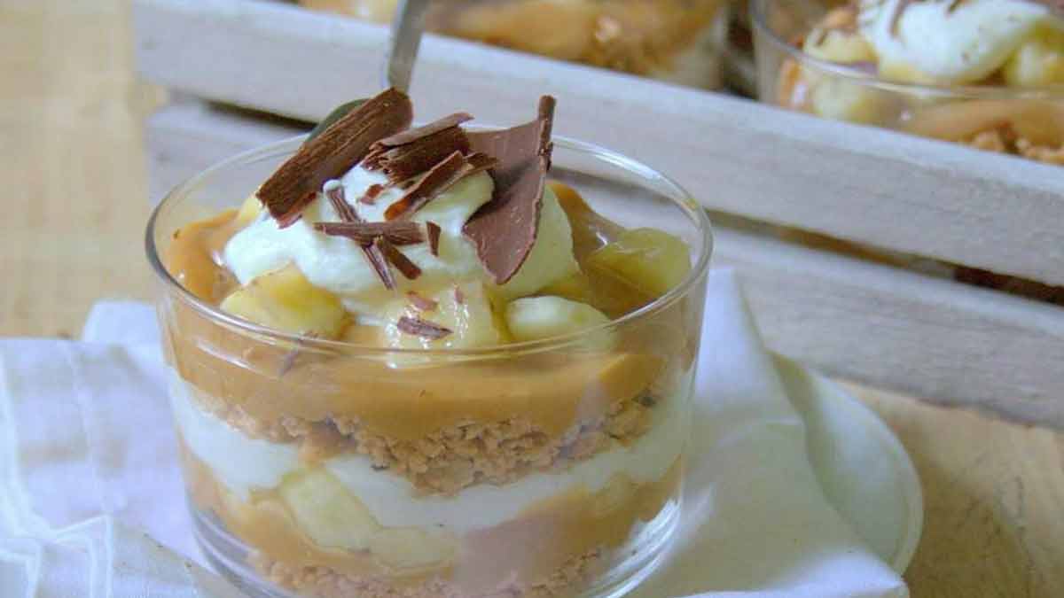 Superbes verrines façon banoffee pie, un dessert rafraîchissant