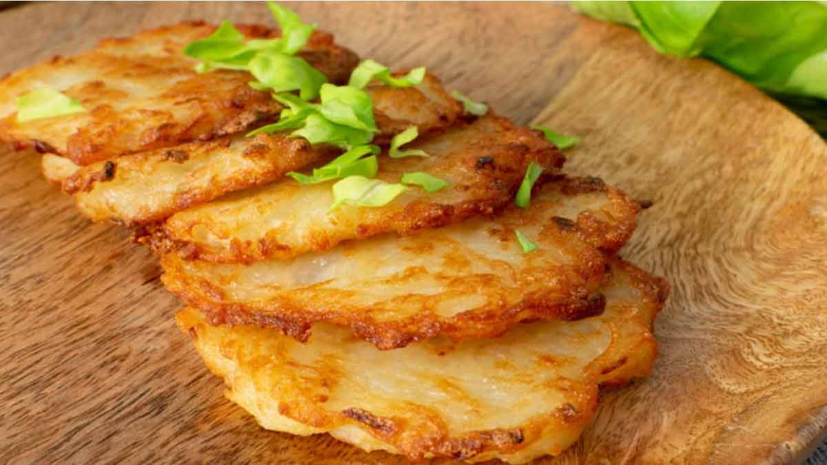 Galettes gourmandes de pommes de terre et oignons