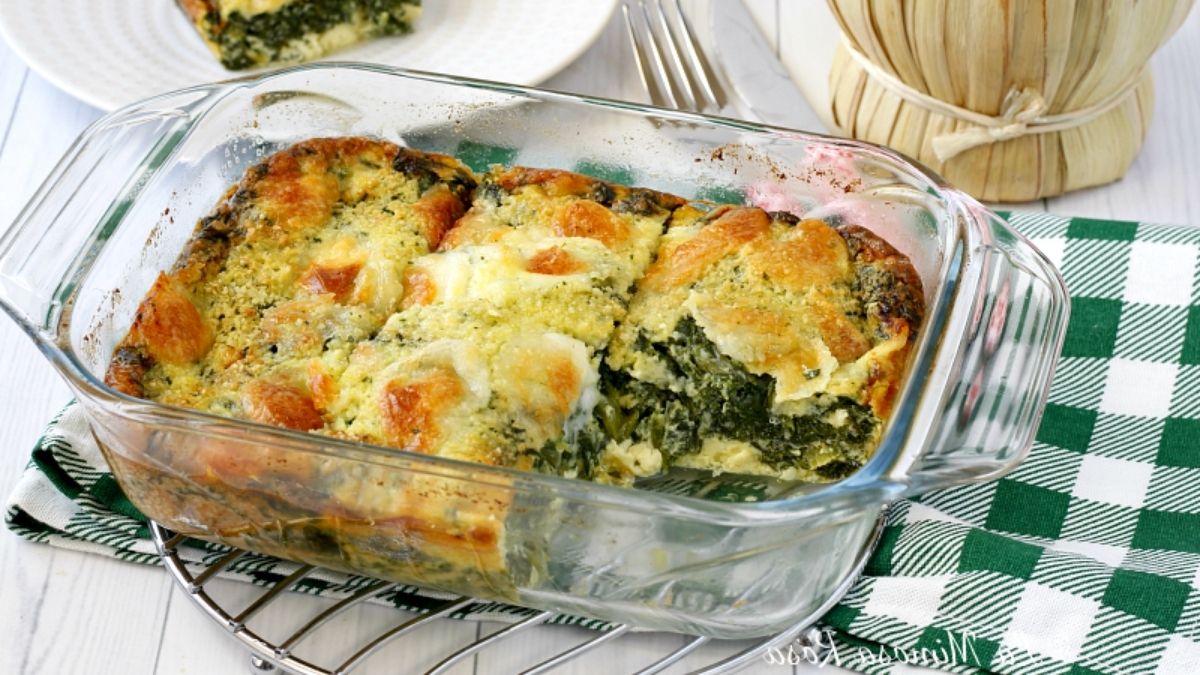 Flan de blettes gratinés à la mozzarella, recette facile et savoureuse
