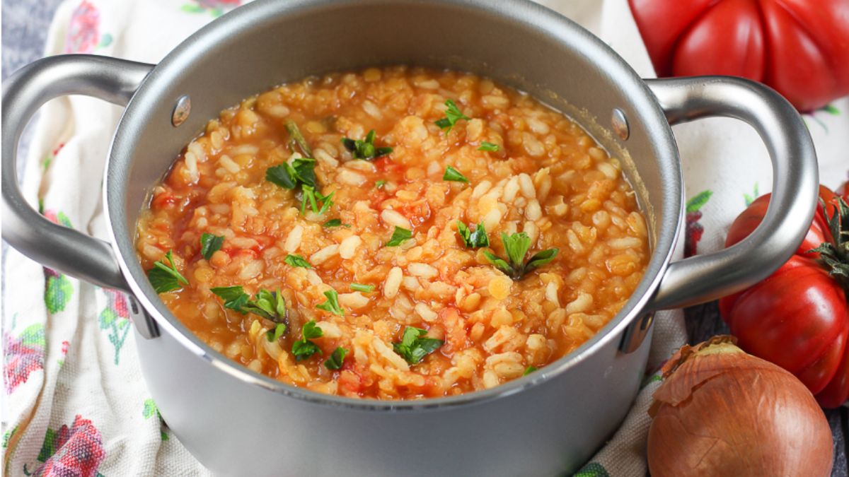 Soupe au riz et aux lentilles corail recette savoureuse et délicieuse !