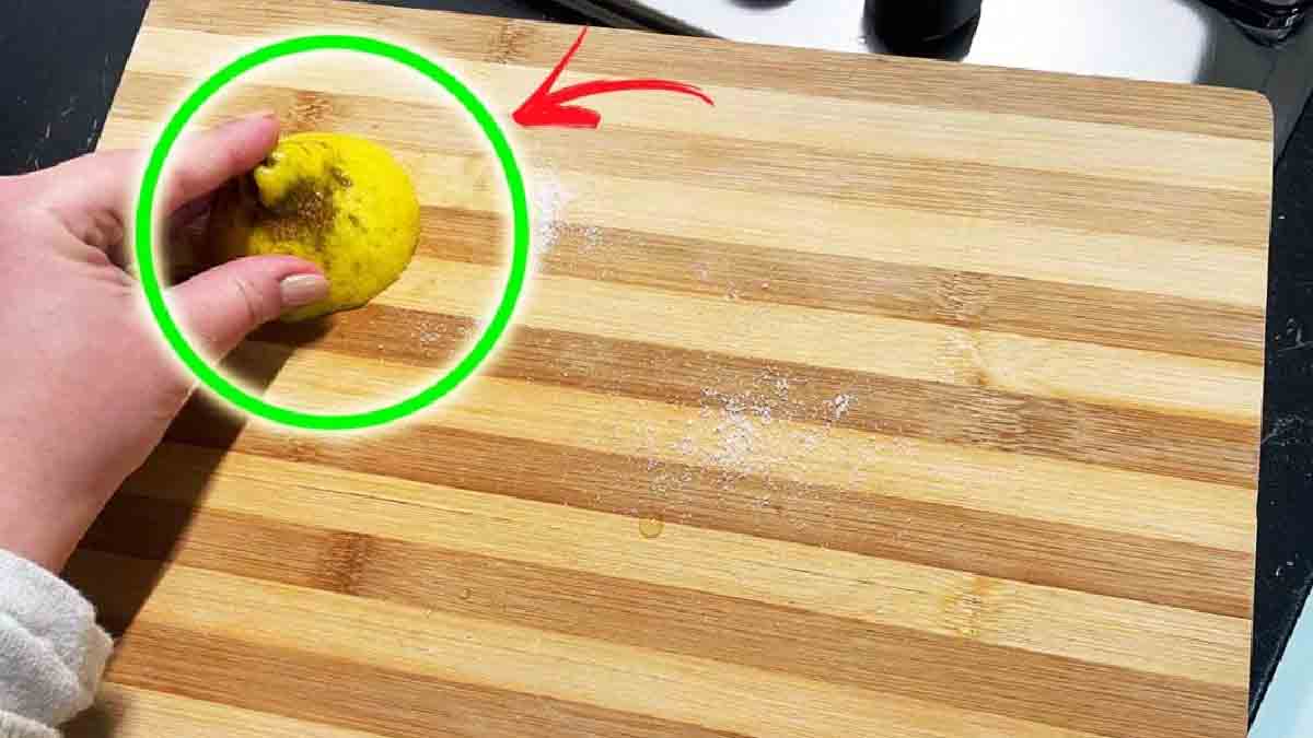La planche à découper en bois redeviendra neuve avec cette méthode naturelle