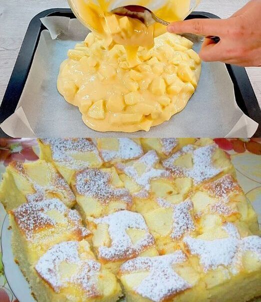 10 minutes : gâteau aux pommes express à la crème vanille