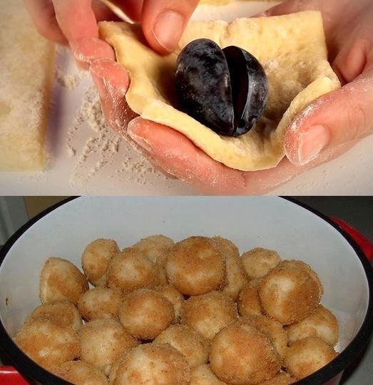 Boules de pruneaux façon grand-mère à la crème fraîche