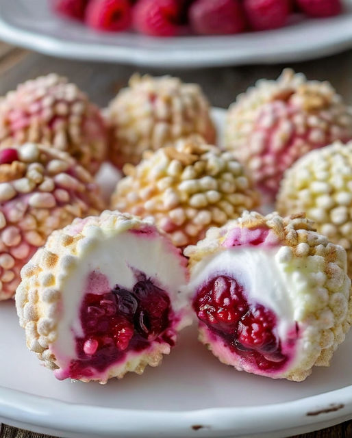 Boulettes addictives à la crème de framboise
