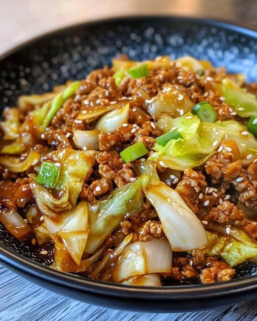 Chou chinois sauté au bœuf haché gourmand