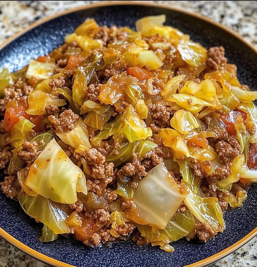 Chou mijoté au bœuf haché en 20 minutes, simple et savoureux