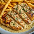 Filet de poulet à la sauce crémeuse à l’ail – prêt en 20 minutes !