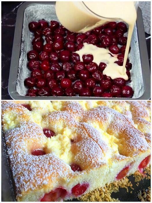 Gâteau rapide au fromage blanc et cerises, ma recette hebdomadaire incontournable !
