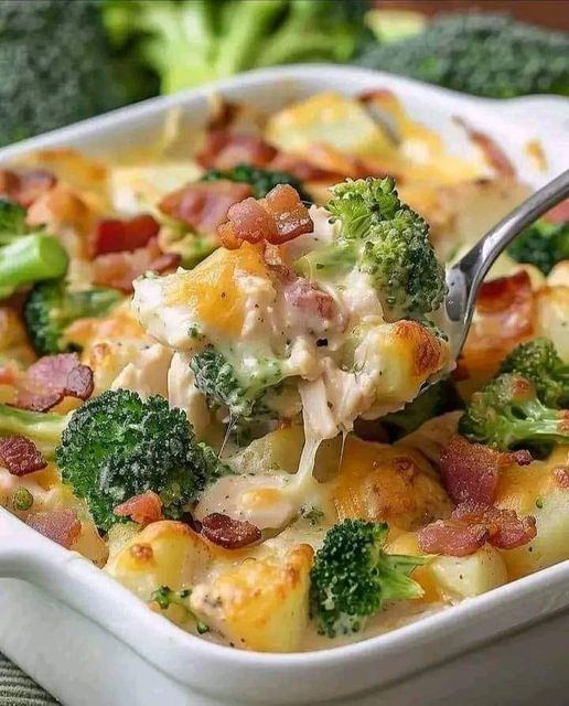 Gratin gourmand de pommes de terre et brocoli