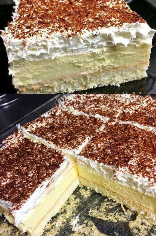 Incroyable gâteau à la crème vanille sans cuisson