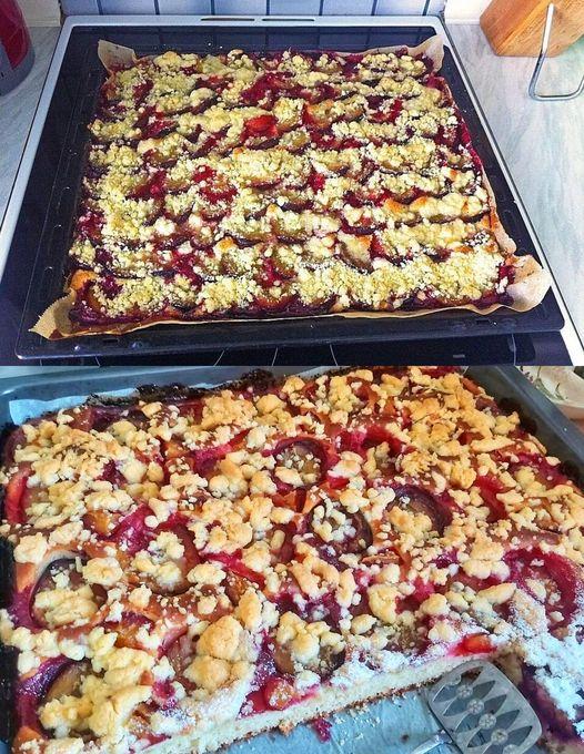 Le gâteau aux quetsches ultra rapide au four en 10 minutes