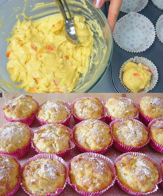Muffins pomme-fromage blanc irrésistibles et addictifs