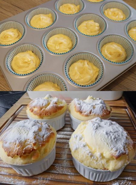 Muffins rapides au pudding et 500g de quark, prêts en 5 minutes !