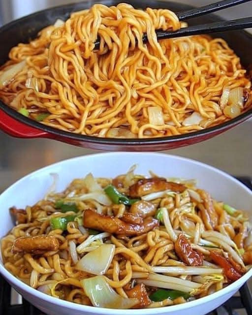 Nouilles chinoises au poulet express en 20 minutes