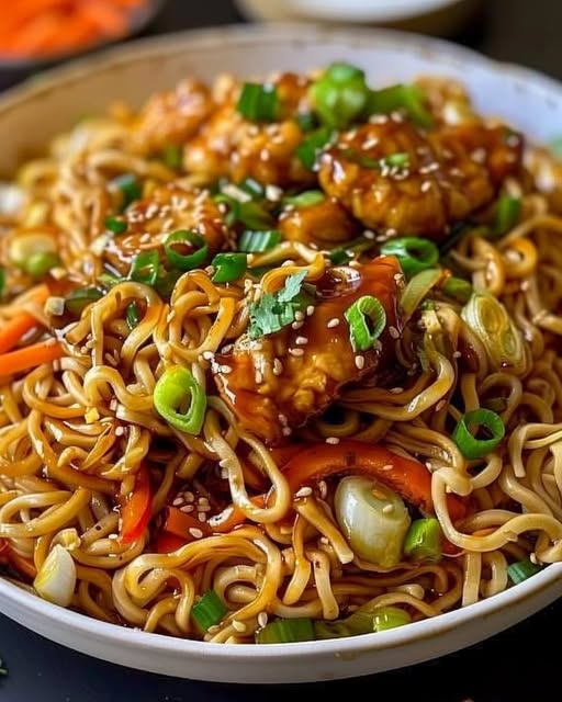 Nouilles sautées croustillantes, un délice à la saveur authentique