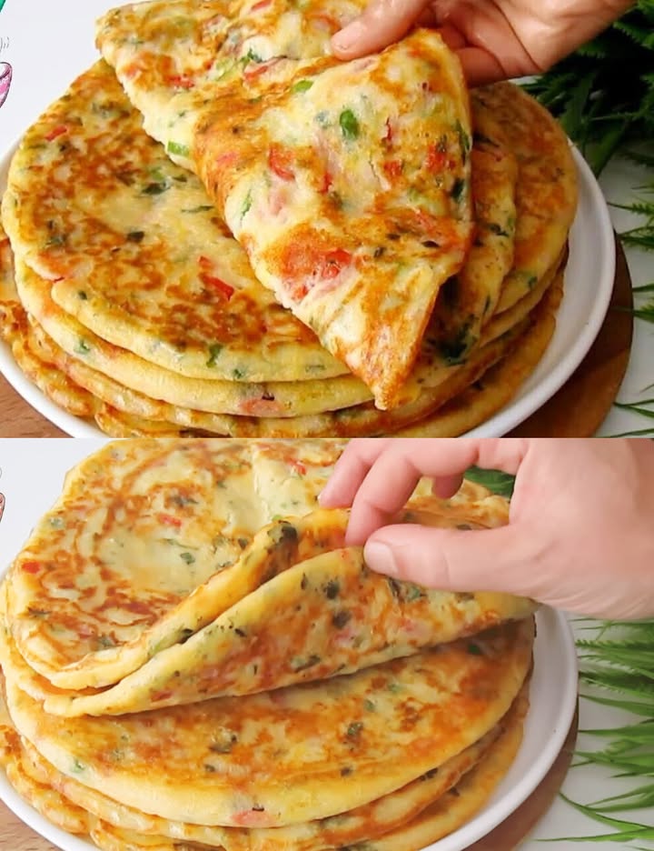 Pancakes à l’ail et au fromage, rapides pour toute la famille