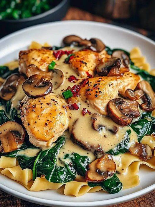 Poulet crémeux aux épinards et parmesan