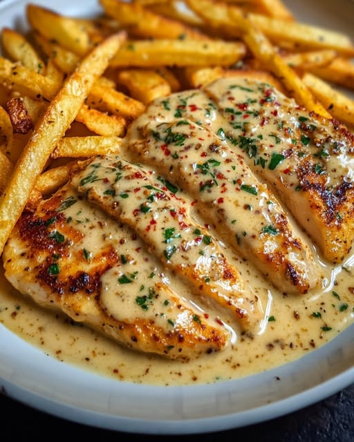 Poulet express en sauce crémeuse à l’ail en 20 minutes