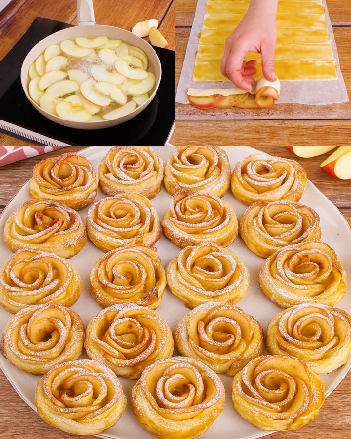 Roses de pomme feuilletées express et gourmandes