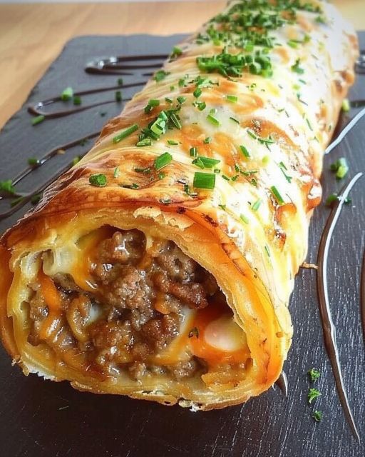 Roulé de viande hachée au fromage, une délicieuse recette gourmande