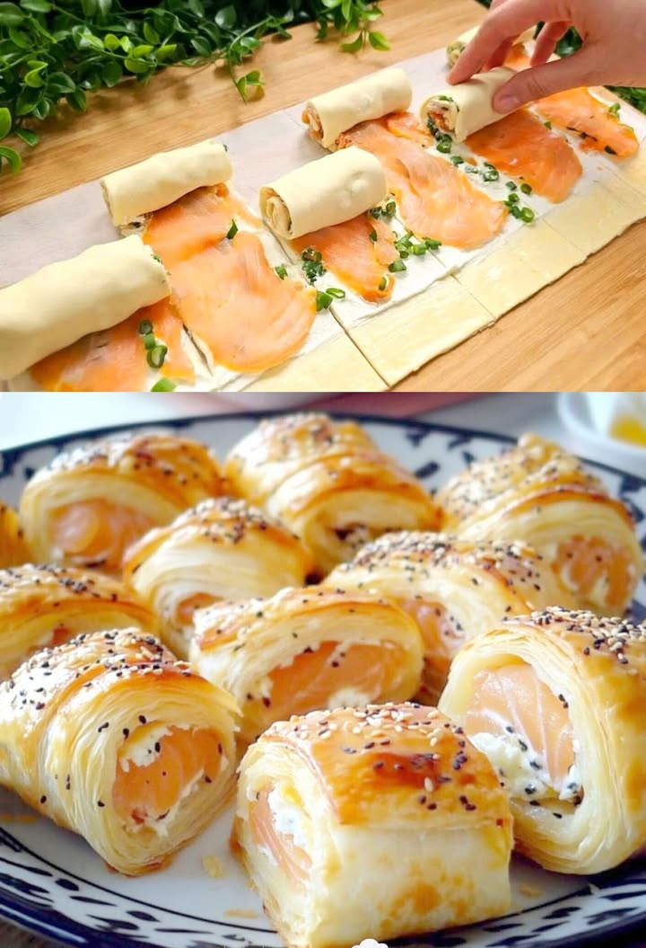 Roulés feuilletés au saumon irrésistibles
