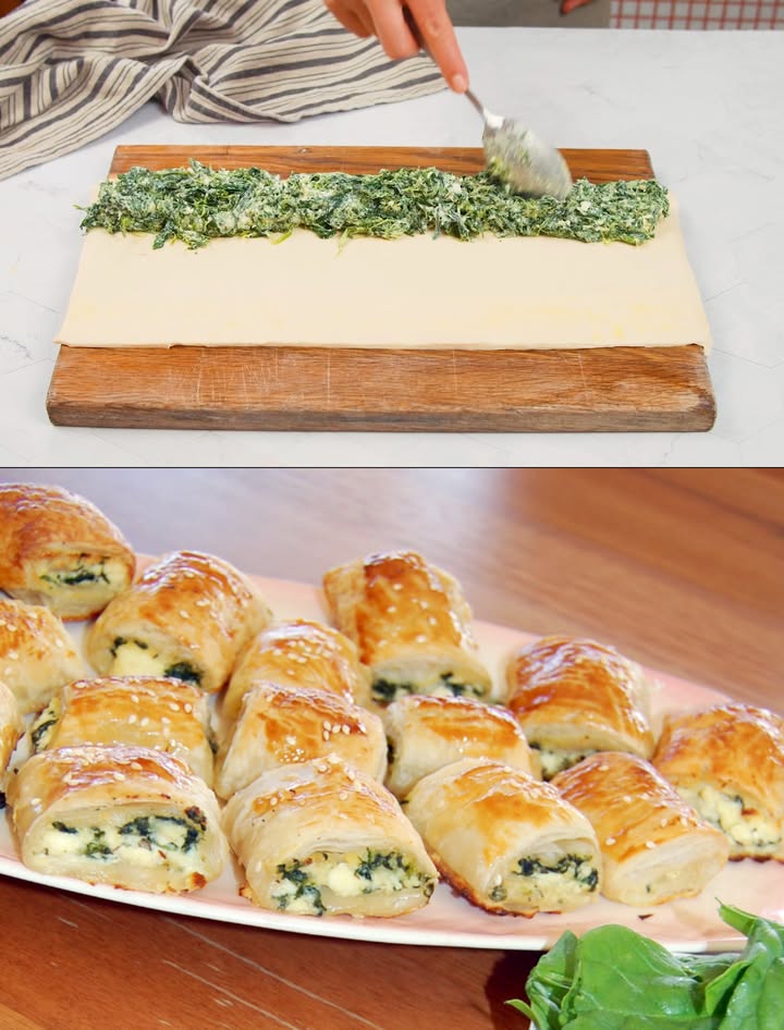 Roulés feuilletés épinards-feta ultra simples et irrésistibles