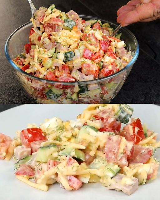 Salade fraîcheur au poivron et gouda, le must du moment