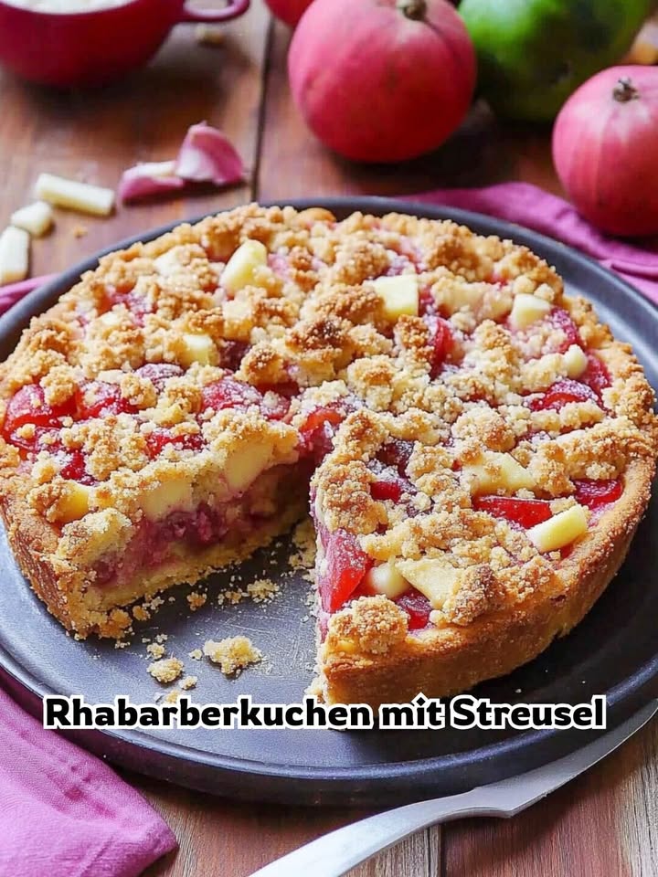 Tarte aux rhubarbe et crumble, ma 9e cette saison !