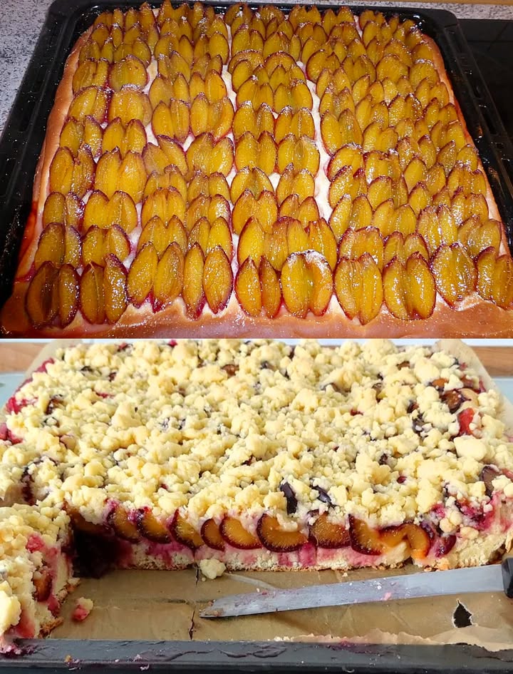 Tarte ultra moelleuse aux prunes et crumble irrésistible