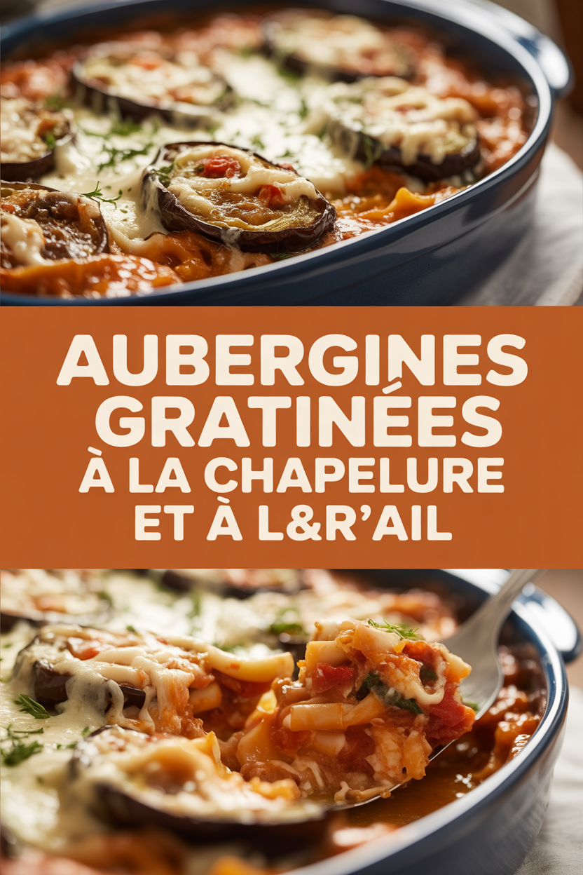 Aubergines gratinées à la chapelure et à l&rsquo;ail