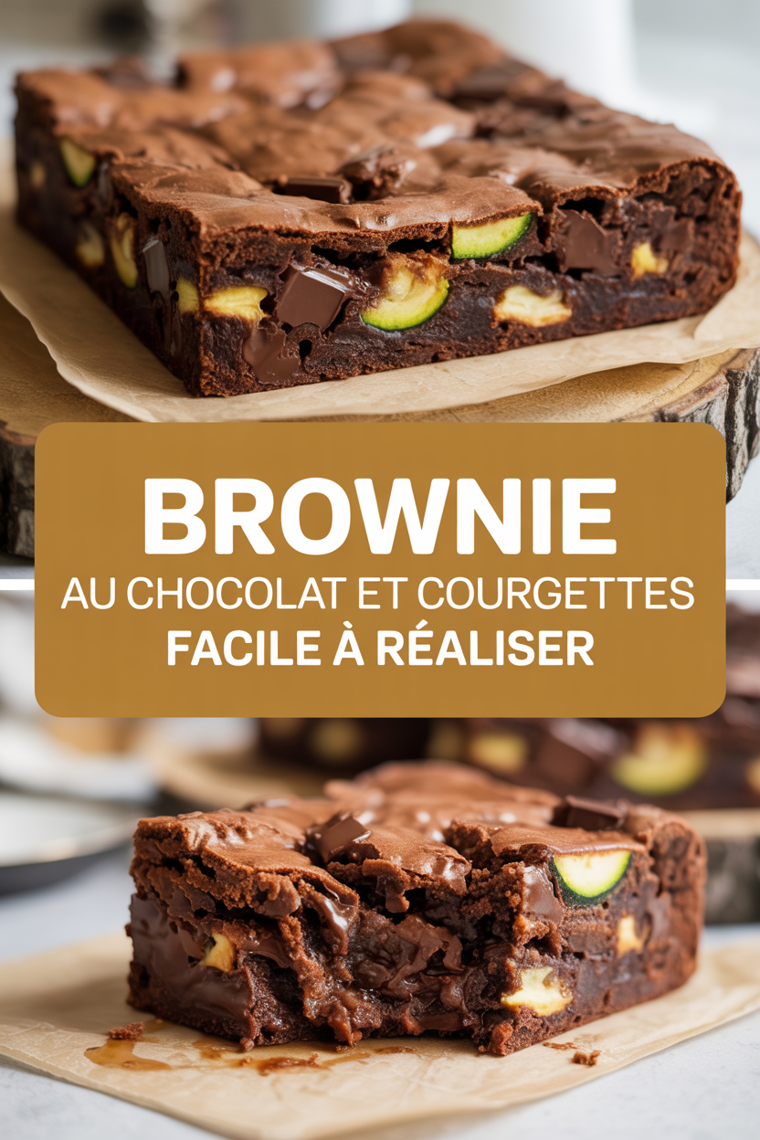 Brownie au chocolat et courgettes facile à réaliser
