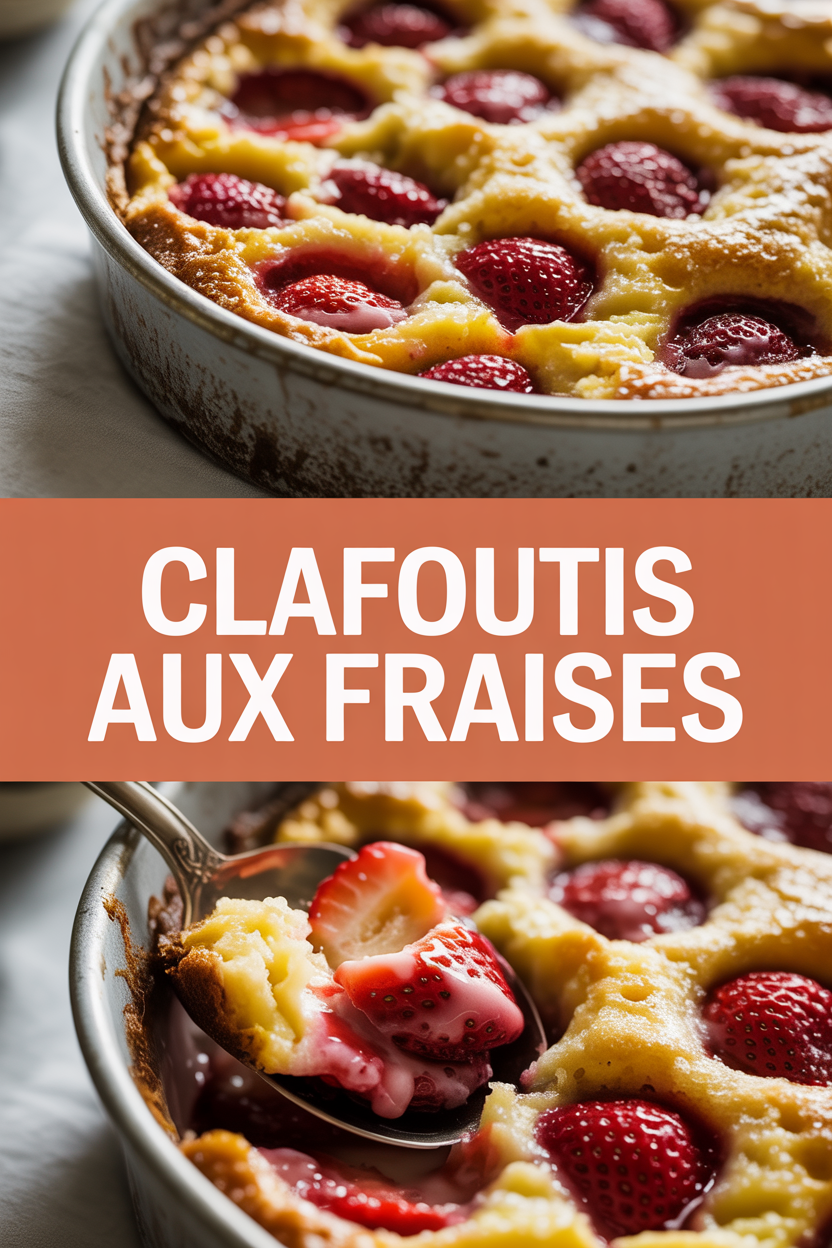 Clafoutis aux fraises dessert frais et fruité