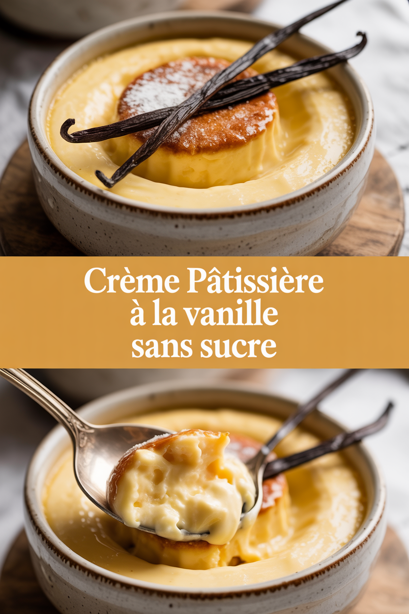 Crème pâtissière à la vanille sans sucre