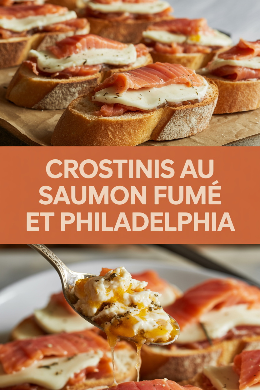 Crostinis au saumon fumé et Philadelphia