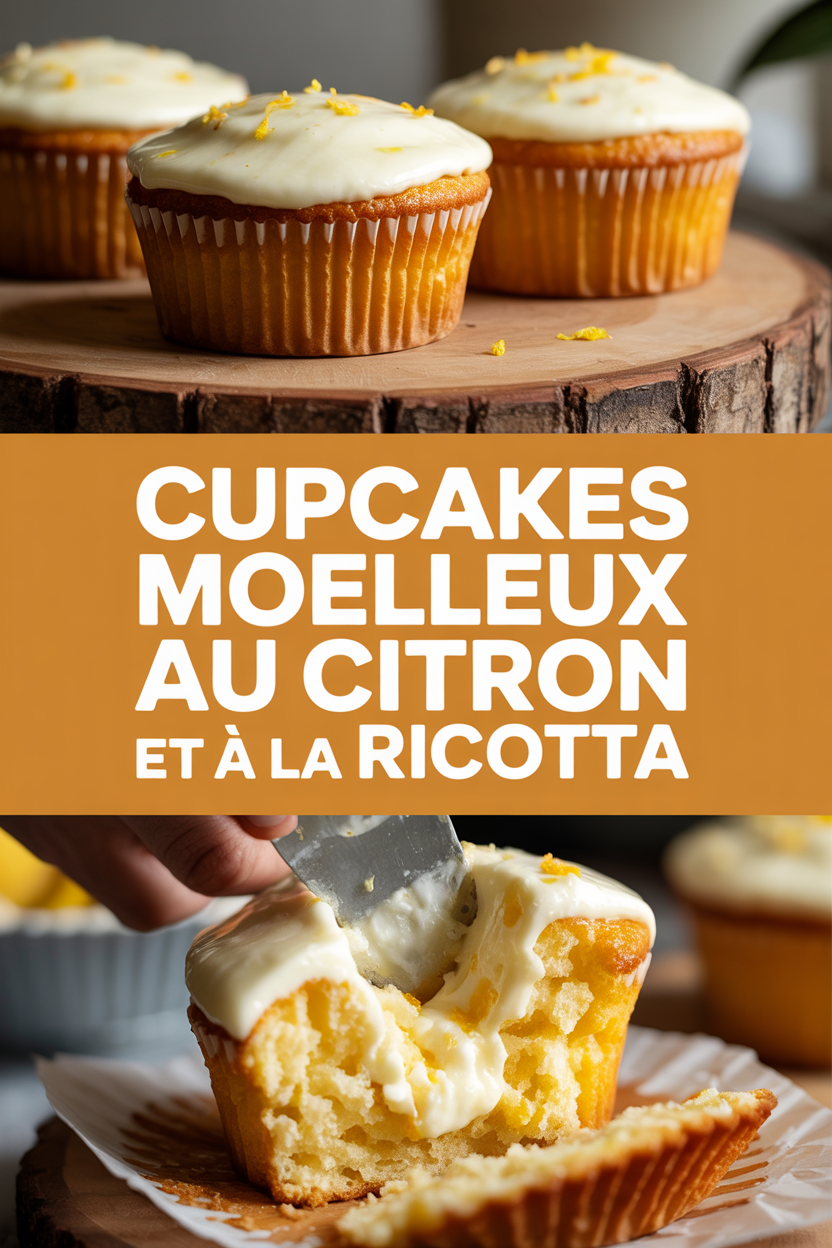 Cupcakes moelleux au citron et à la ricotta
