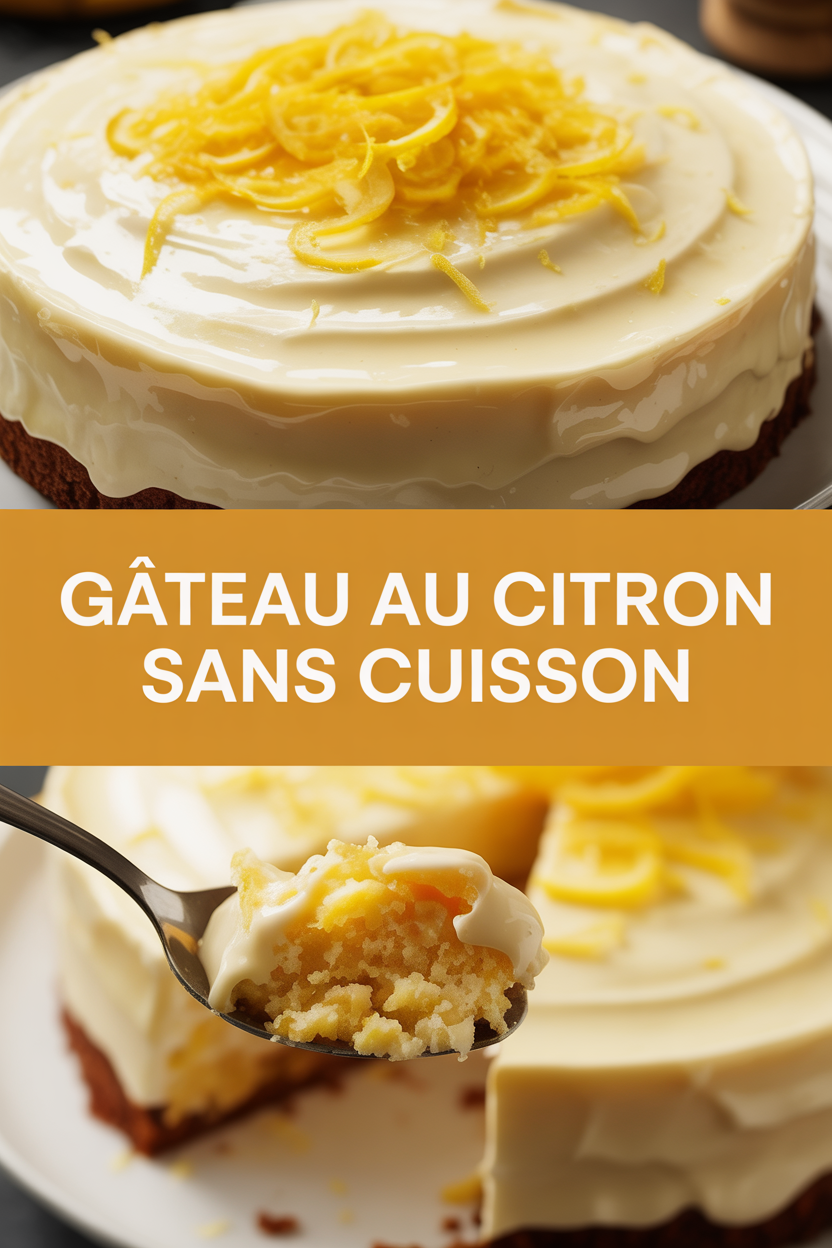 Gâteau au citron sans cuisson