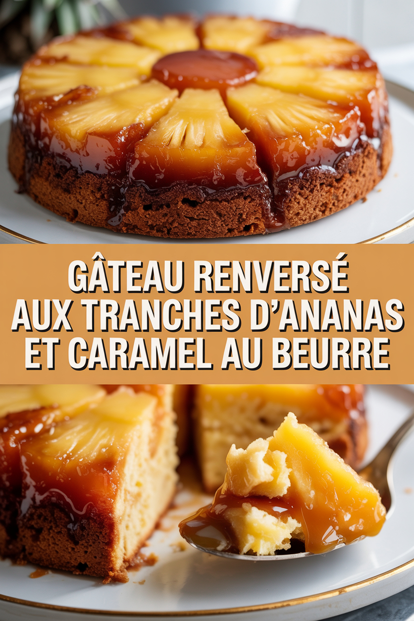 Gâteau aux ananas et au sucre à la crème
