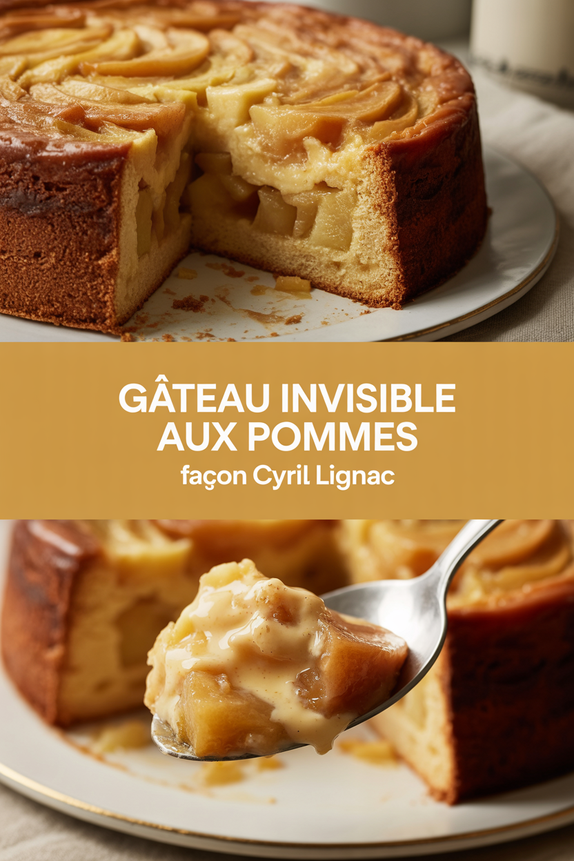 Gâteau invisible aux pommes façon Cyril Lignac