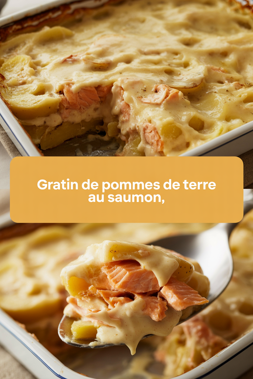 Gratin de pommes de terre au saumon