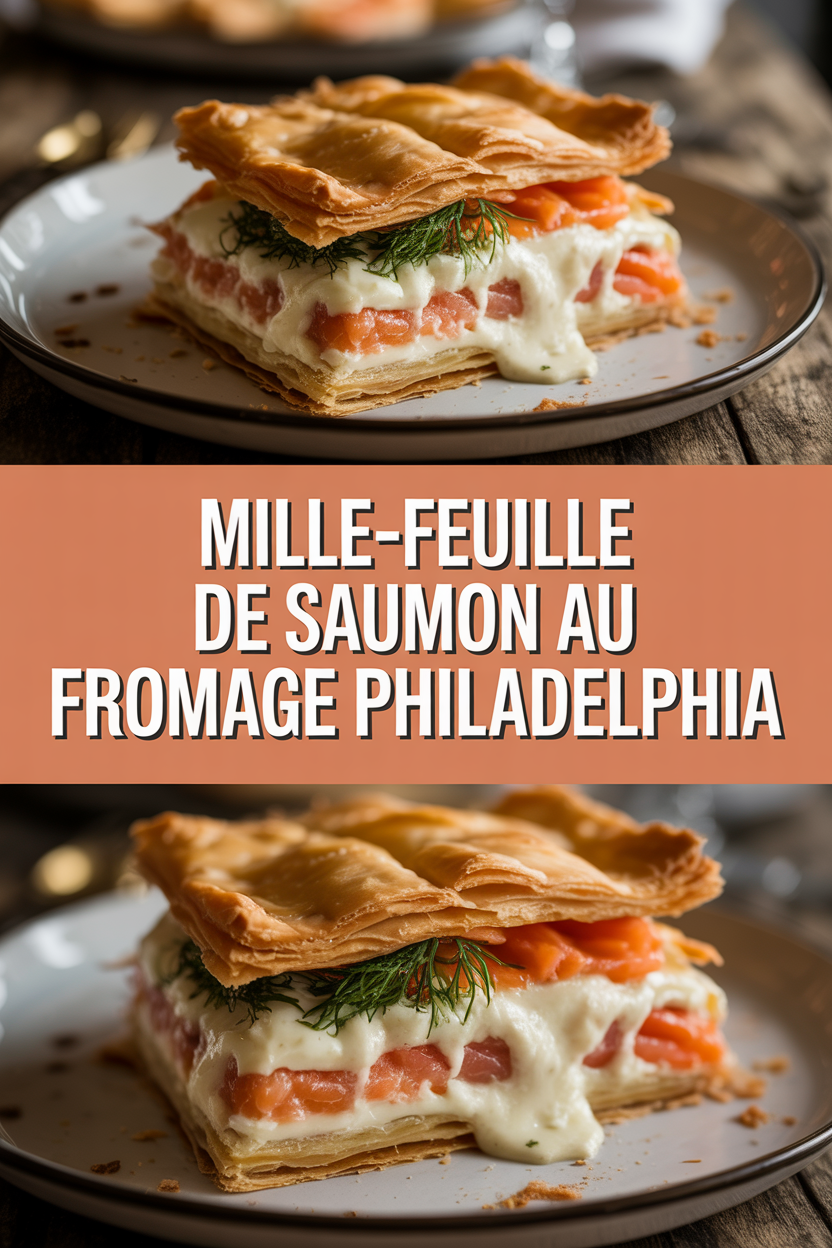 Mille-feuille de saumon au fromage Philadelphia