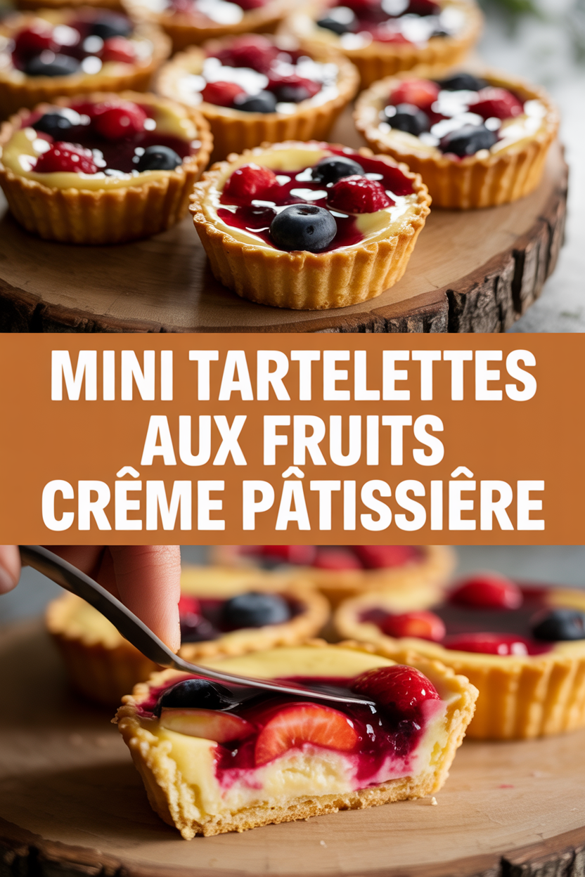 Mini tartelettes aux fruits crème pâtissière