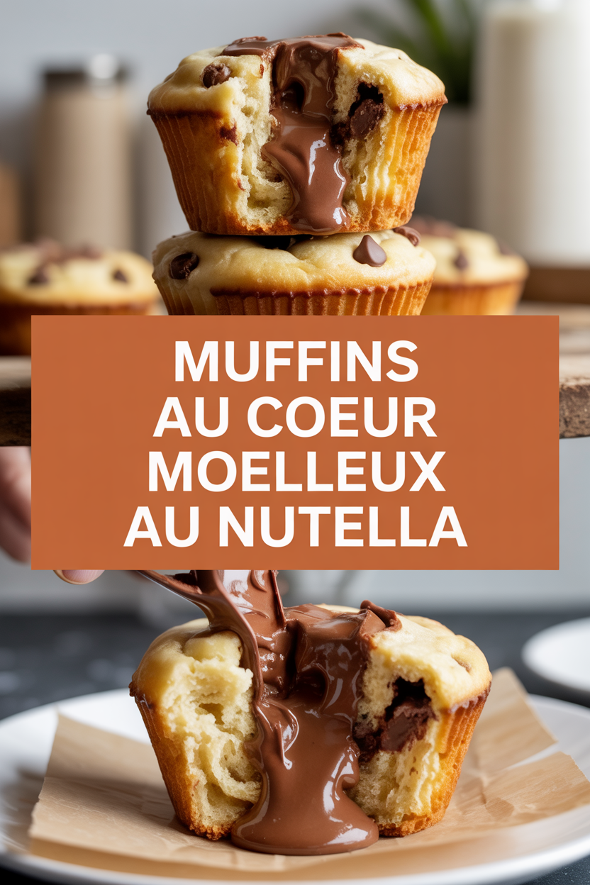Muffins au coeur moelleux au Nutella
