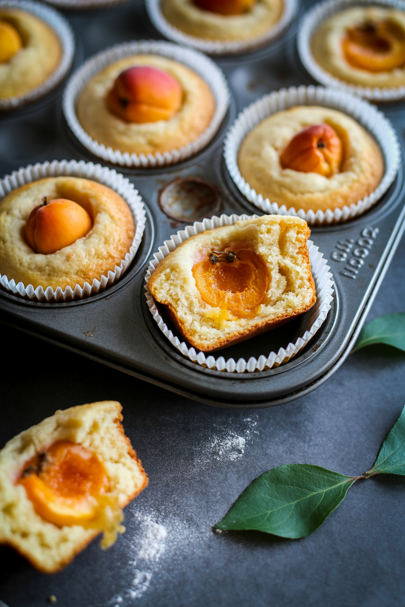 Muffins aux abricots dessert fruité