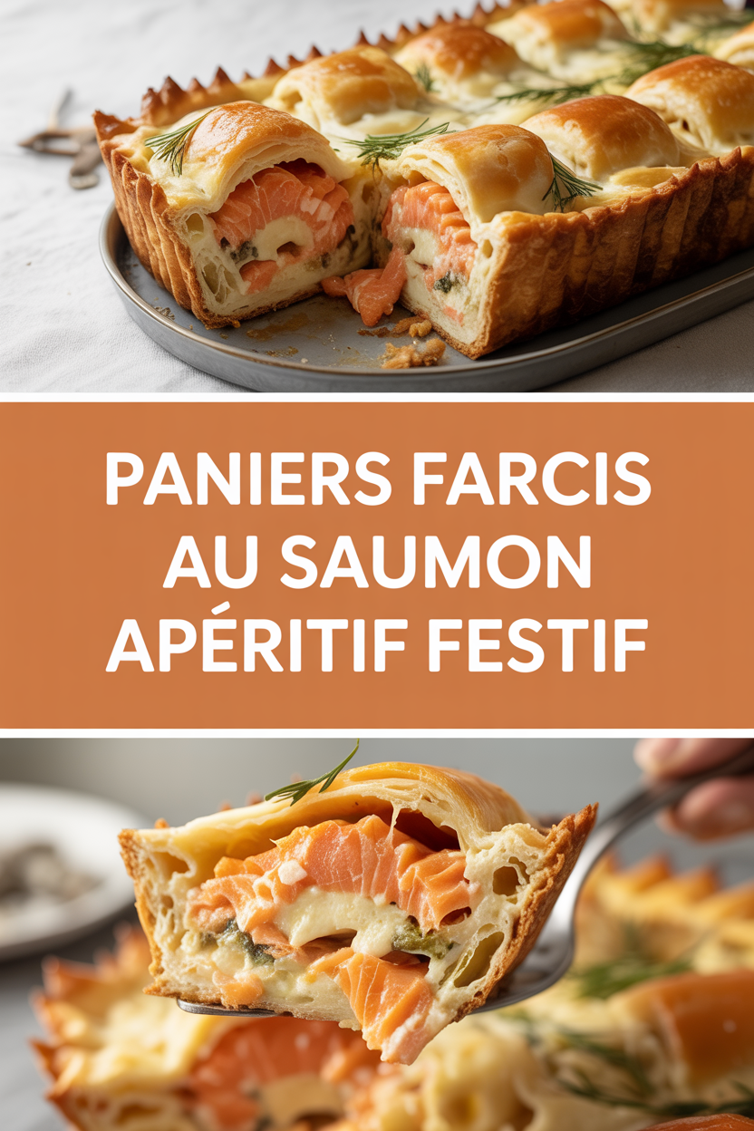 Paniers farcis au saumon apéritif festif