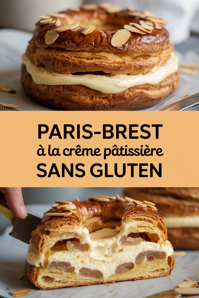 Paris-brest à la crème pâtissière sans gluten