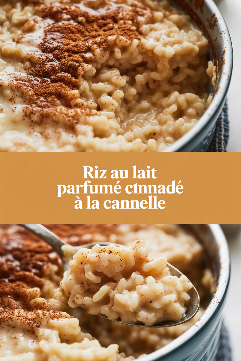 Riz au lait parfumé à la cannelle